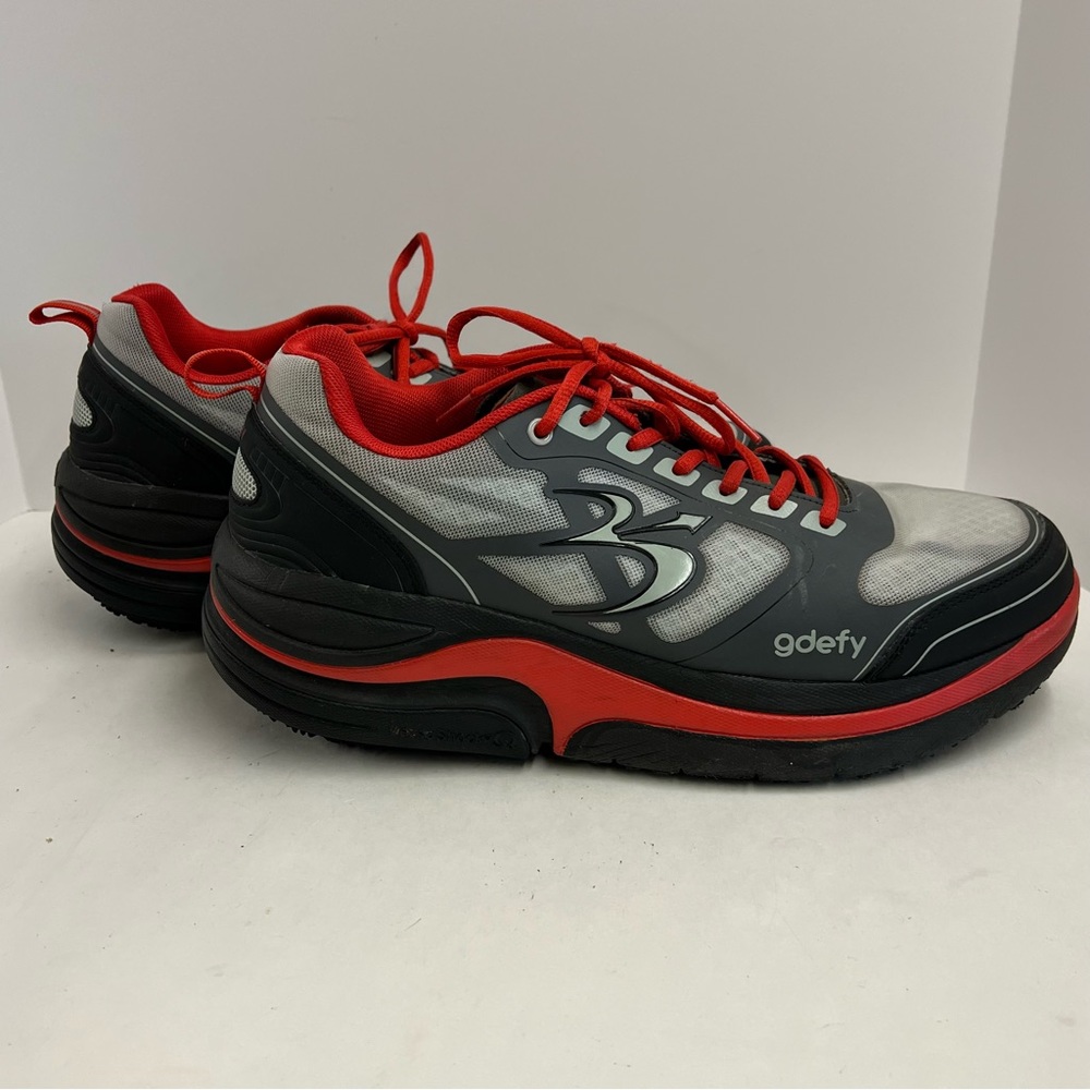 Gdefy Gravity Defyer TB9022MRG Men's Size 13 Black Red Gray Lace Up Walking Shoe